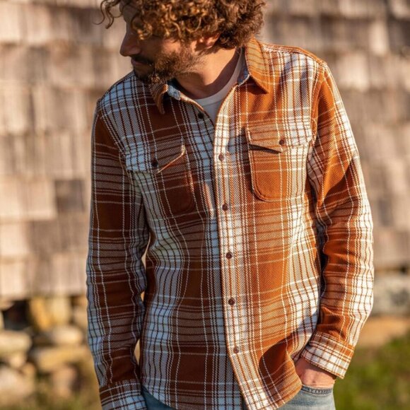 Outerknown | Blanket Shirt In Cedar Bigbury Plaid - Picture 2 of 14